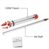 Brand New 1.65M Aluminum Tripod+5M 5 Section Dumpy Laser Level Staff for Rotary Laser