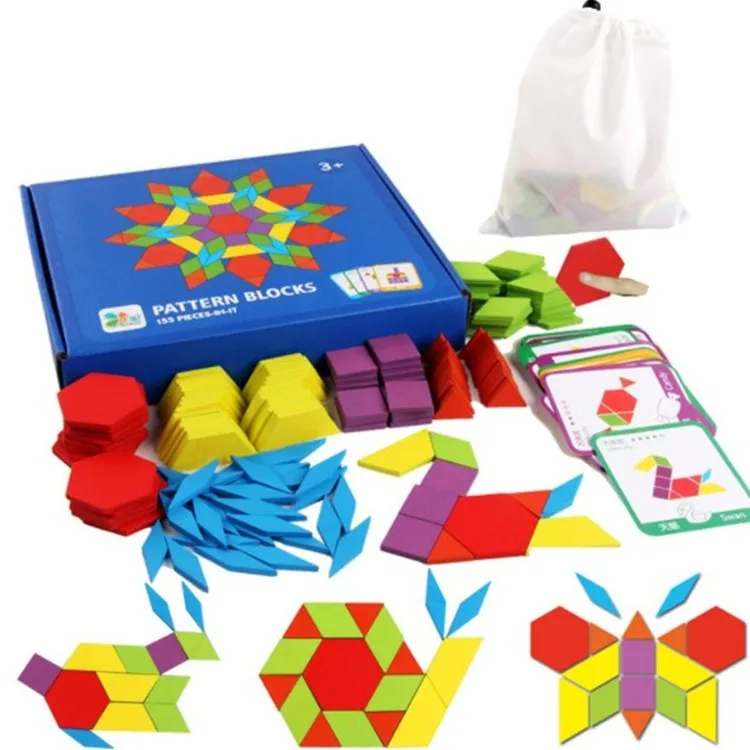 educational wooden pattern blocks