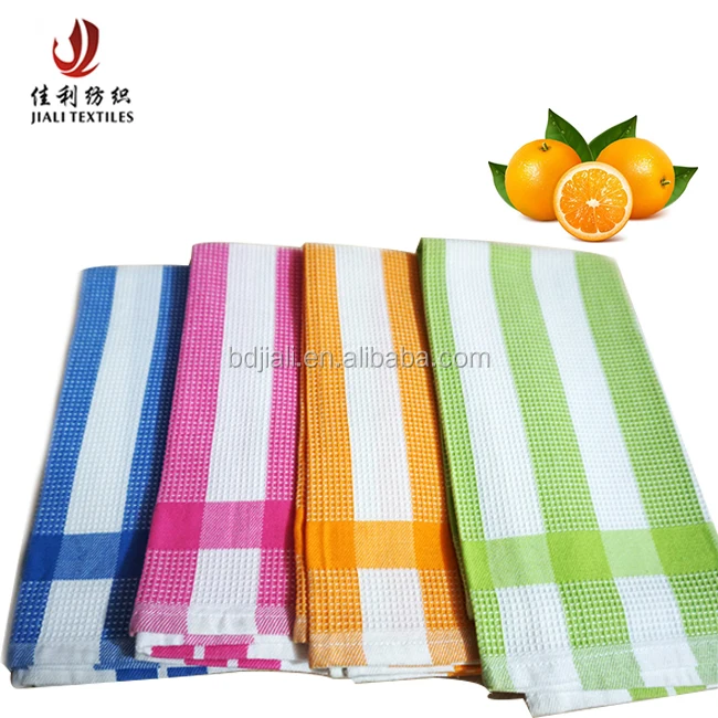 
factory supply bulk tea towel woven cotton waffle kitchen towel 