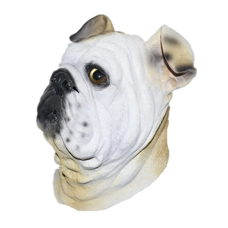 Latex Full Head Animal Rottweiler Dog High Quality Fancy Dress Up Carnival Mask 