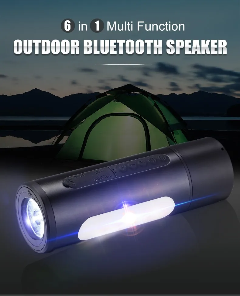 4400/5200mah battery 5w speaker home theater with bicycle torch powerbank function - ANKUX.COM