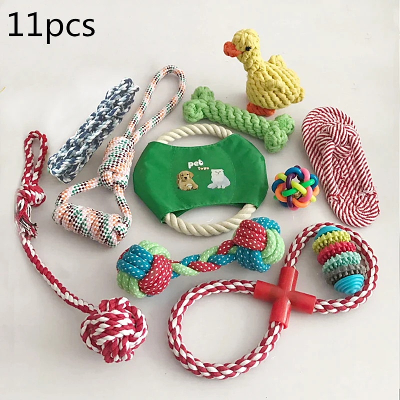 

11pcs new design pet product set Dog Toy dog chew pet toy 2019, Colorful