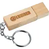 bamboo housing usb flash memory with keychain