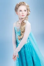 HOT Sell Custom Anna Elsa Girls Princess Dress Kids Party Vestidos Baby Children Cosplay Girl Dresses Wedding Pincess Dresses