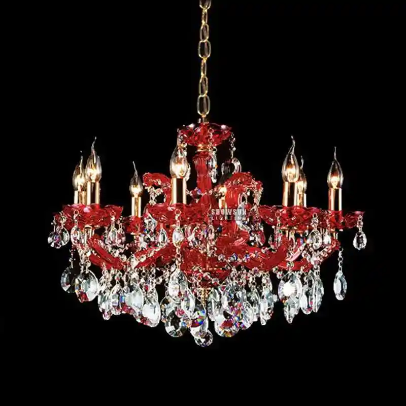 Hotel crystal chandeliers pendant lighting fixture for weddings