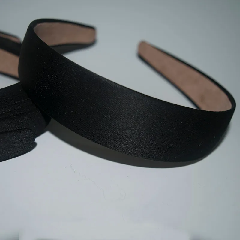 1 PCS 30mm Solid Color Satin Covered Resin Hairbands Ribbon Covered ...