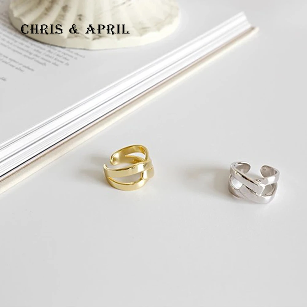 18k gold jewelry simple design finger x shaped rings