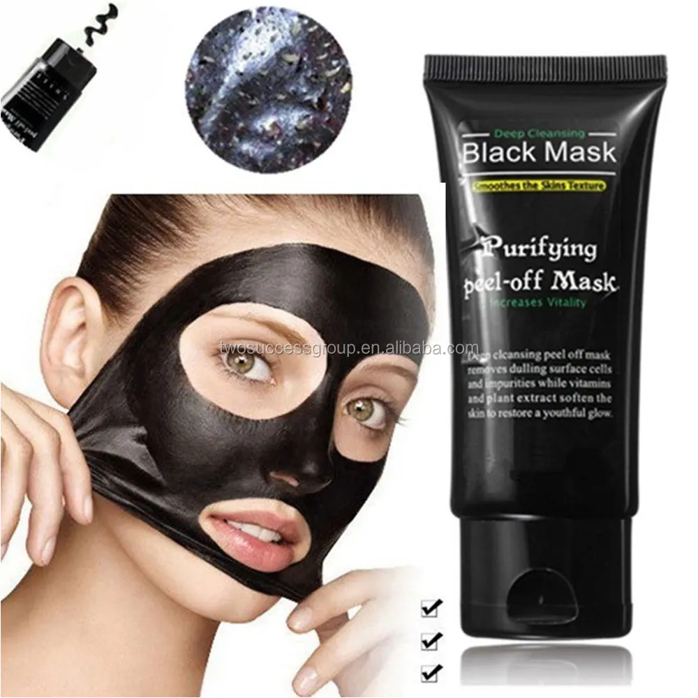 hot sale private label black mask 50ml deep cleansing black peel