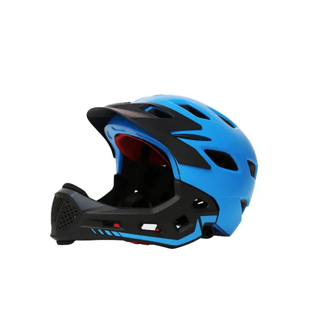 

Wholesale New Style Children Full Face Bike Helmet With Removable Chin Guard, 5 color