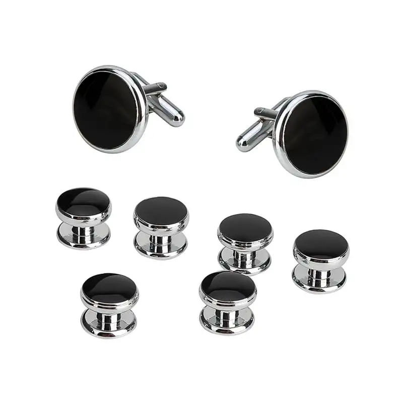 

Newest Cufflinks Jewelry Stainless Steel Classic Tuxedo Shirt Cuff Links Men's Unique Business Wedding White, Picture