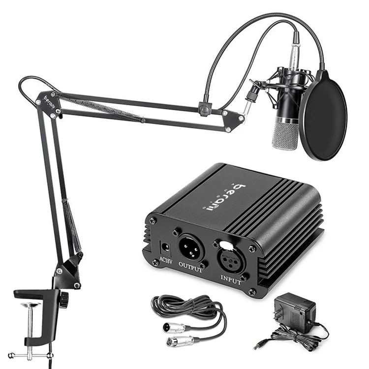 

Factory made bm 900 mic condenser microphone bm800plus for studio recording with 48v Phantom power, Black,silver,gold,custom