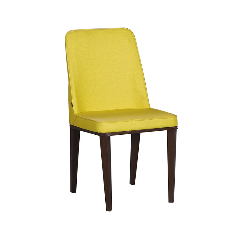 wholesale metal frame blue yellow white leather upholstered dinning room chairs