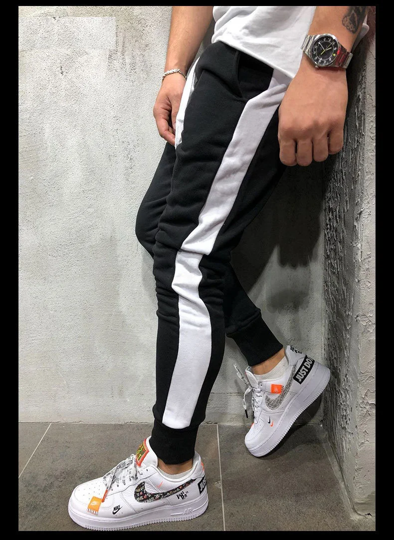 side tape joggers mens