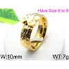 Wholesale hippie gold ring 316 stainless steel jewelry for woman