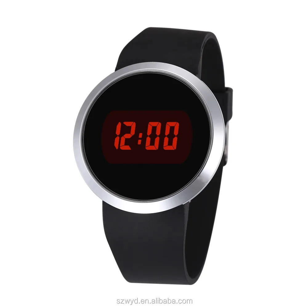 

High Quality Silicone Rubber Band Touch Screen LED Digital Watches With Red Light Watch Manufacturer Supplier Exporter, N/a