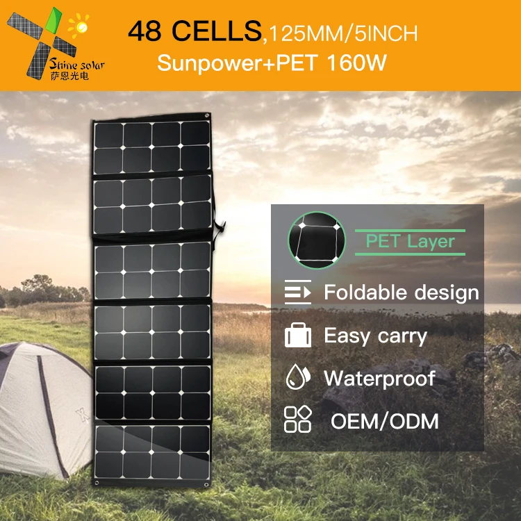 High Efficiency Portable Foldable Mono Panel 27.8v Folding Solar Panel