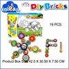 wholesale new educational toys DIY building blocks 19 pcs Plastic toy B/O gear blocks,gear block toys