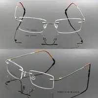 

Factory direct special design durable soft rimless lens with degree can offer titanium optical frame