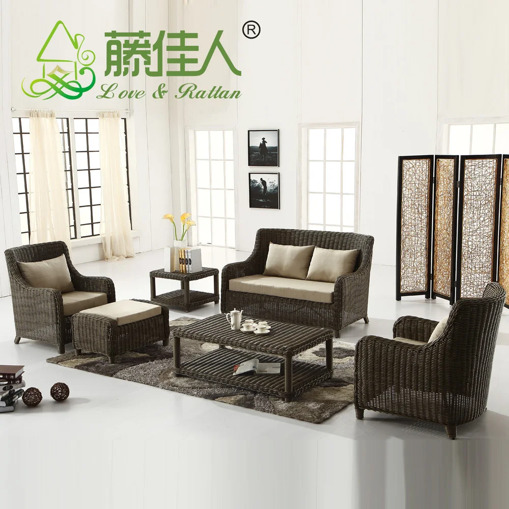 Hot Sale Cane Wood Woven Chair and Round Storage Stool For Kids
