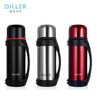 

1.2l large capacity big 304 stainless steel thermos bottle vacuum thermal water flask with two cups