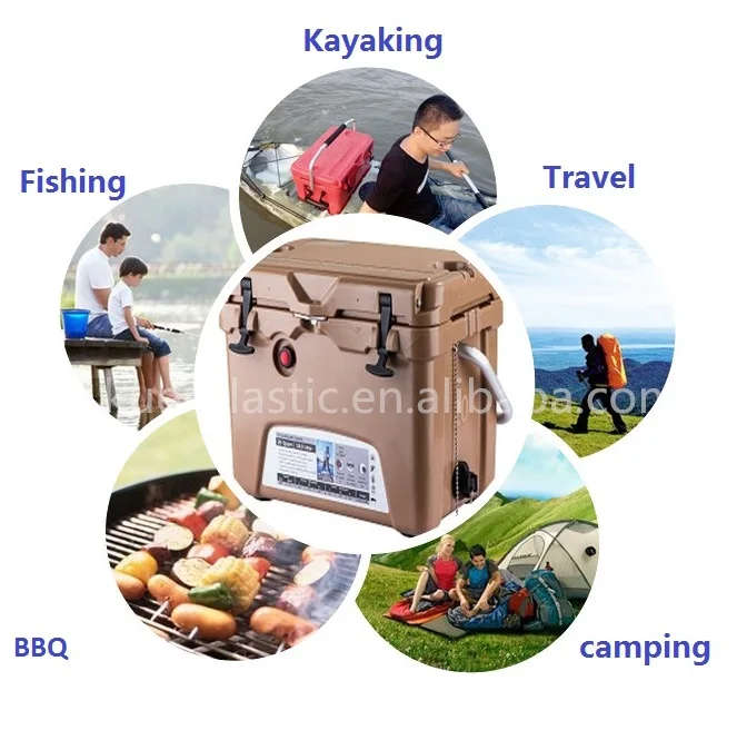 Personalized 20qt Camping Cooler With Cup Holder Buy Cooler With Cup