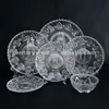 Clear Flower Chassis Glass Dinner Set,Plate and Bowl