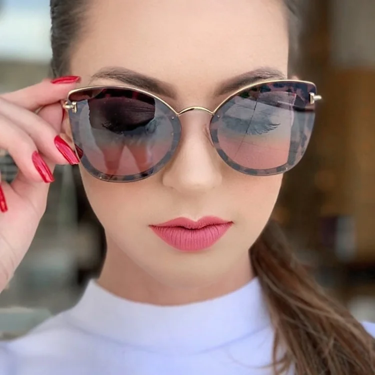 

Fashion Leopard Vintage Cheap Cateye Sunglasses Women Uv400 Cat Eye Sunglasses, Black