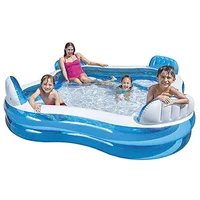 

INTEX 56475 Inflatable PVC Outdoor Portable Plastic Family Lounge Swimming Air Pool