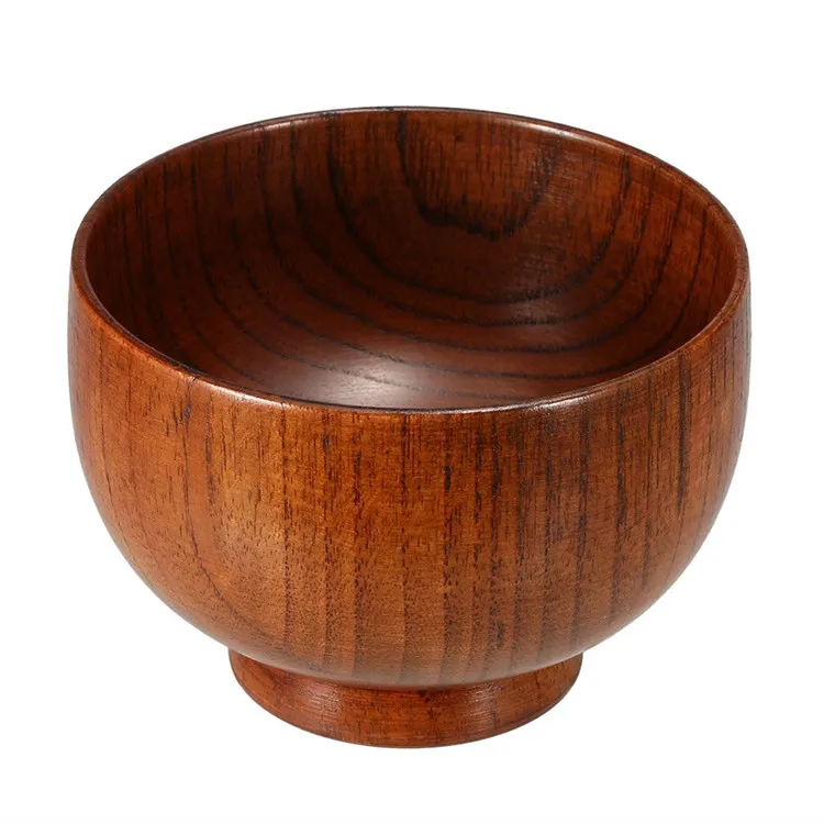 

Hot Sale Natural Round 4.25inch Solid Wood Bowl for Rice, Soup, Dip, Decoration, Picture