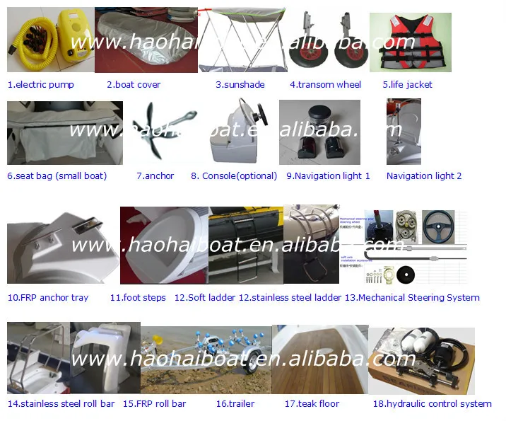 4.3m Pvc/hypalon Fiberglass Aluminum Kayak Speed Vessel Luxury