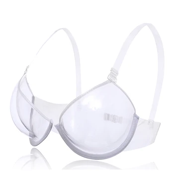 Transparent disposable bra