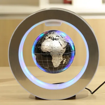 
World map, world political map globe, magnetic levitating and rotating plastic globe 
