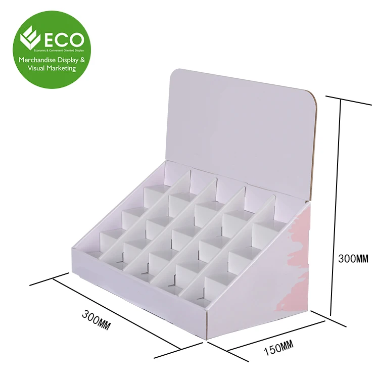 Custom Printed Cardboard Essential Oil Counter Display Stand With Multi