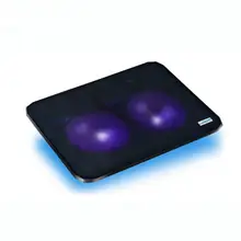 Del New 2 Fan USB Colorful LED Light for Laptop and Notebook Cooling Pad Stand