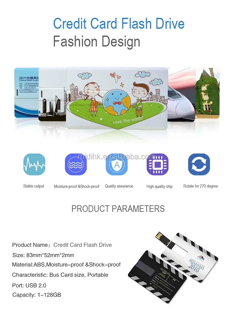 Hot freebies card shape usb flash drive bulk cheap 4gb 8gb 16gb 32gb - ANKUX.COM