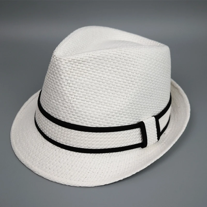 mens white straw fedora hats
