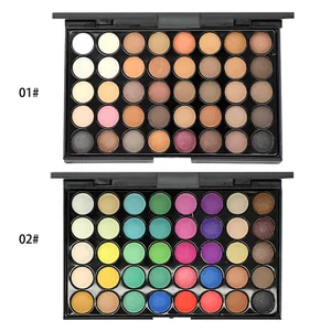 No Logo 40 Color Cardboard Customized Your Own Brand Cosmetics Makeup Custom Private Label Eyeshadow Palette