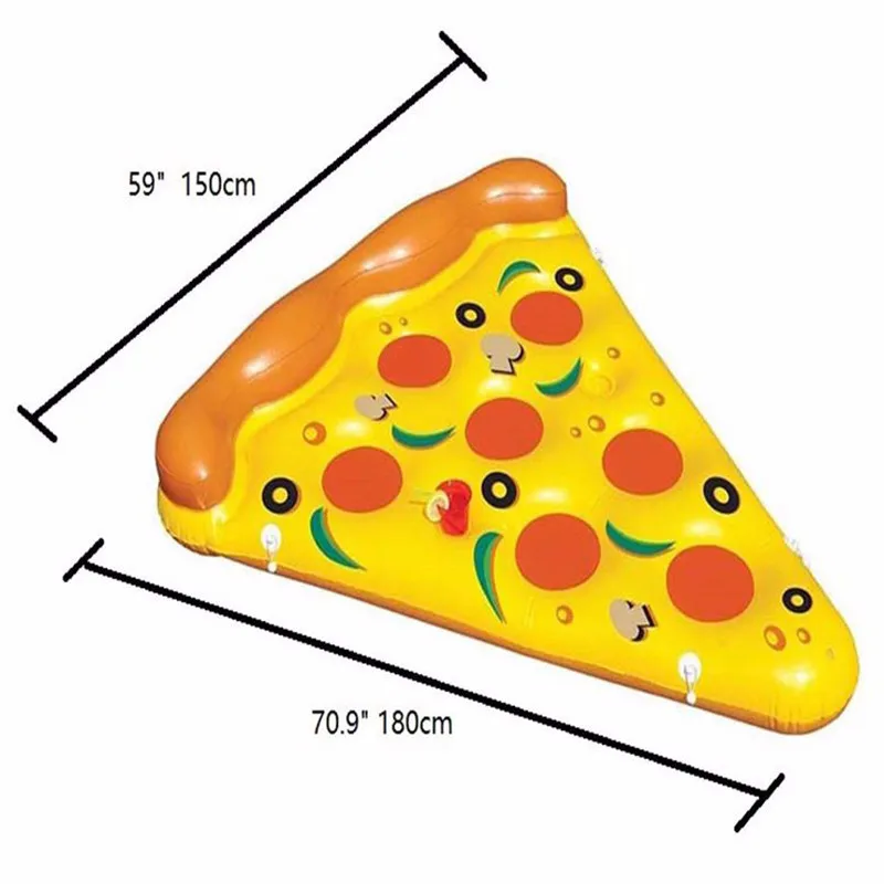 

Custom 0.23MM PVC Plastic Inflatable Pizza Pool Float, Yellow