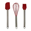 Food Standard 3pcs Stainless Steel Handle Silicone Kitchen Cooking Utensil Set
