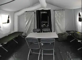 military tent inside