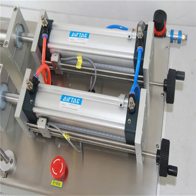 High Quality Table Top Double Head Pneumatic Liquid Filling Machine