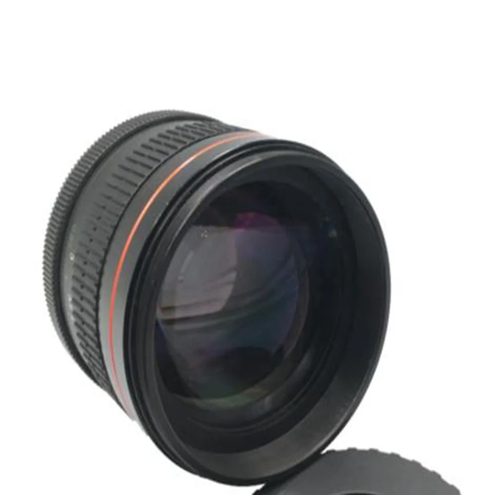 

lens with T mount adapter 85mm f/1.8 portrait lens for dslr camera, Black