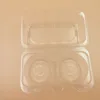 Two compartments bread box,Christmas cute disposable pastry blister tray clear