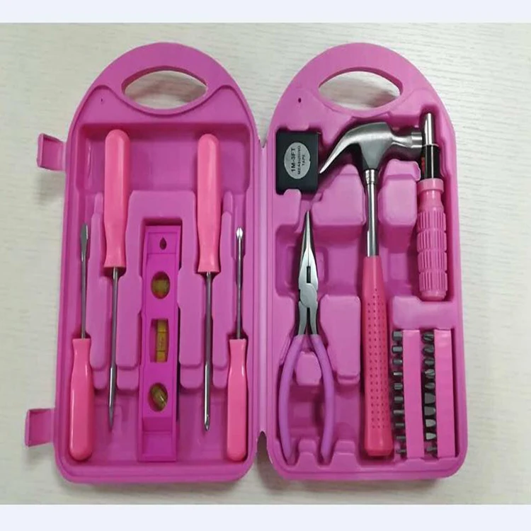 Promotion Gift Cute Mini Tool Set Ladies Tool Kit Pink Tools Set For