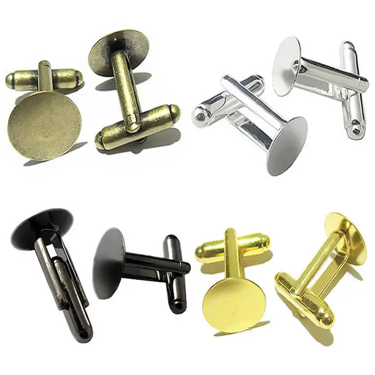 

Beadsnice brass blank cufflinks customized wholesale findings sets cufflink backs jewelry making design ID3422