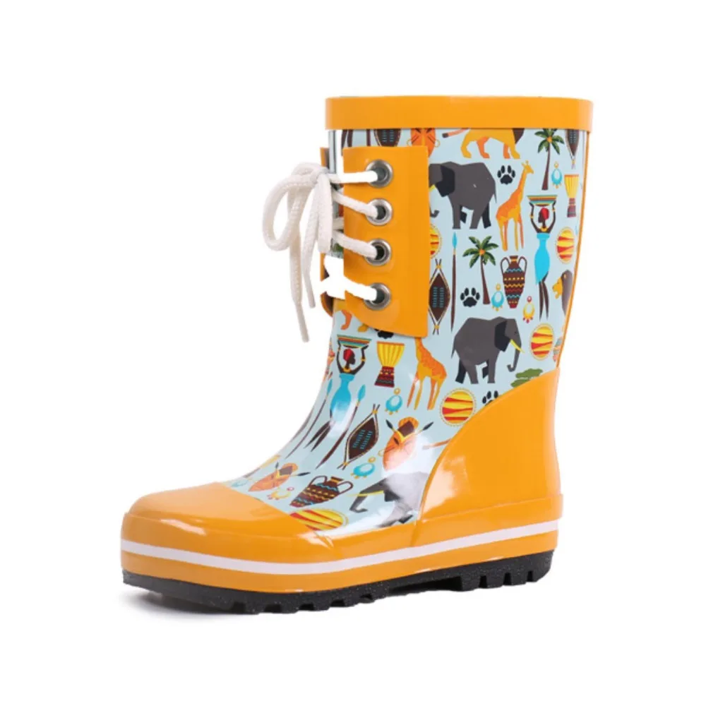 
Hot Cute Print Children Rubber Animal Printing Kids Rain Boots  (60702673363)