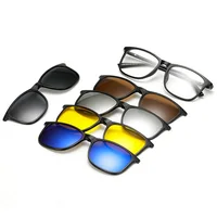 

Polarized Clip on Sunglasses Over Prescription Glasses Five in Anti Glare UV400 for Men Women Driving Travelling Outdoor Sport