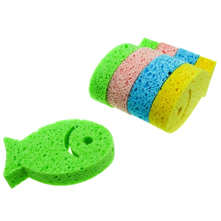 Kids Colorful Fish Shape Cellulose Bath Sponge Buy Fish Shape Sponge