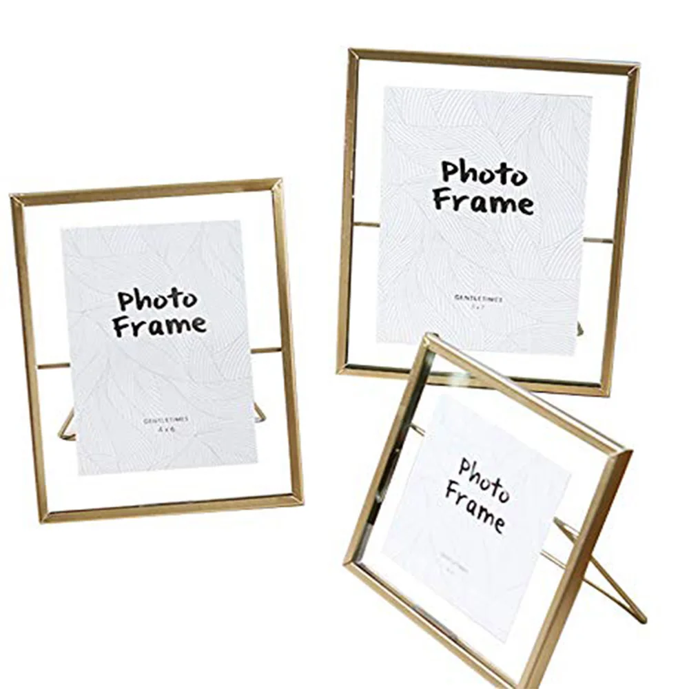 4x4inch Premium Quality Metal Wedding Photo Frames Metal Desk Frames