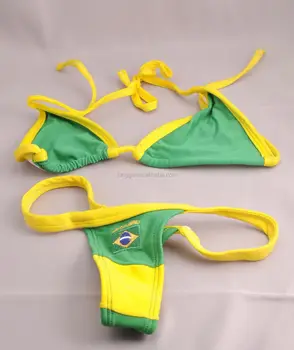 green and yellow swimsuit